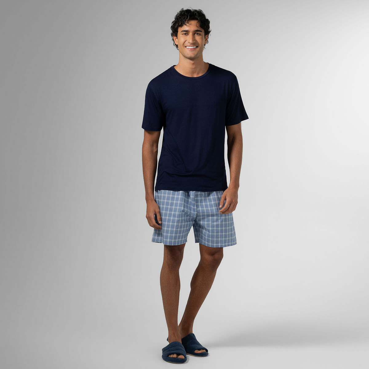 06 05 0003 Pijama Harry Xadrez Marinho 006
